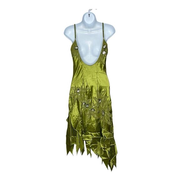 Vintage Sue Wong Nocturne Silk Dress Womens Size 2 Fairy 90s Y2K Asymmetric Hem - Picture 3 of 17